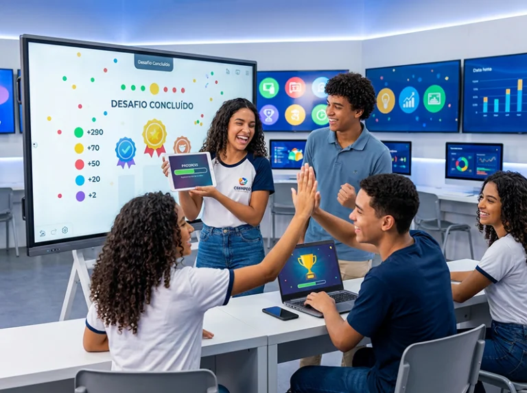 Firefly_Gemini Flash_Realistic advertising image, super bright studio lighting. Modern classroom or traini 389724